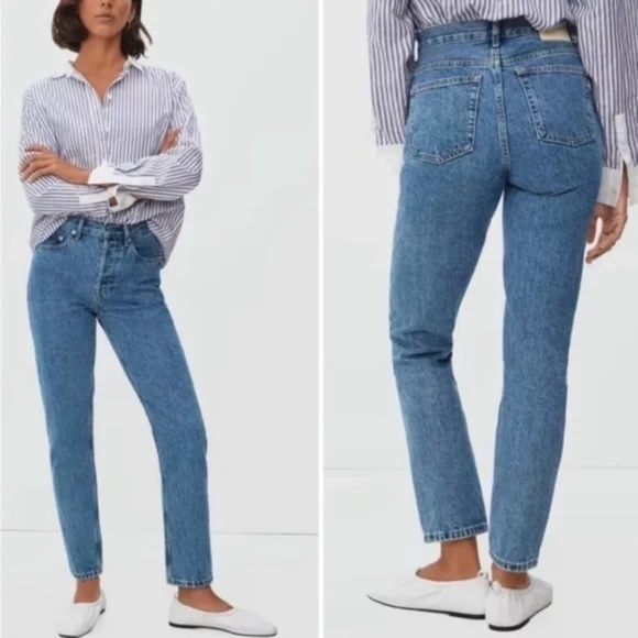 NEW EVERLANE 90's Cheeky 100% Organic Cotton Jeans in Northridge Sz. 27 - Picture 1 of 2